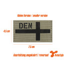 Länderkennzeichen Dänemark Patch DEN klein