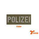Polizei Patch 12x5cm Hi Viz Orange-retroreflective black