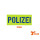 Polizei Patch 12x5cm Neon Orange-Schwarz reflektierend